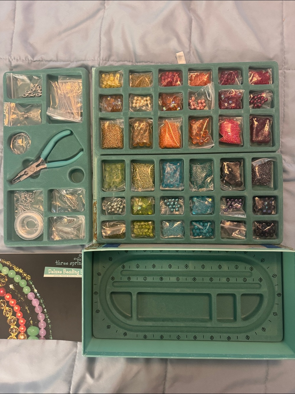 Deluxe Beading Set Bracelet, Earrings etc  Supplies Three Springs